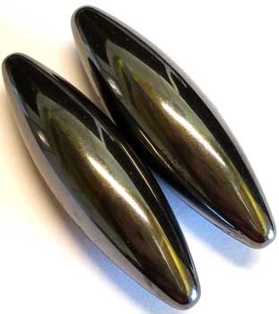 (set of 2) 60mm Magnetic Hematite Oval