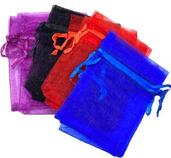(set of 12) 3" x 4" Mixed organza pouch