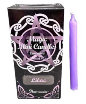 1/2" dia 5" long Lilac chime candle 20 pack