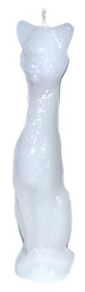 6"-7" White Cat candle