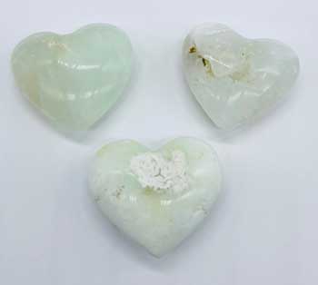 2" Jade, White heart