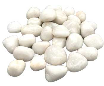 1 lb Agate, White tumbled stones