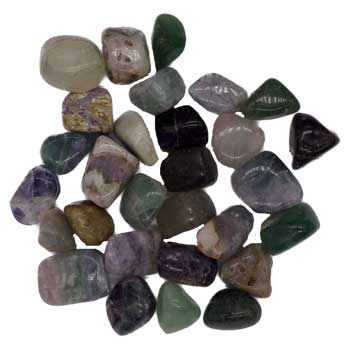 1 lb Fluorite, Rainbow  tumbled stones