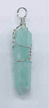 (set of 5) Amazonite wire wrapped point