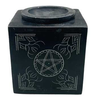 3" square Pentagram soapstone oil diffuser