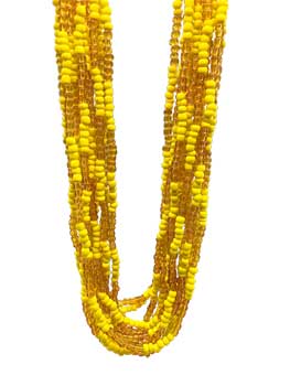 (set of 12) Oshun santeria necklace
